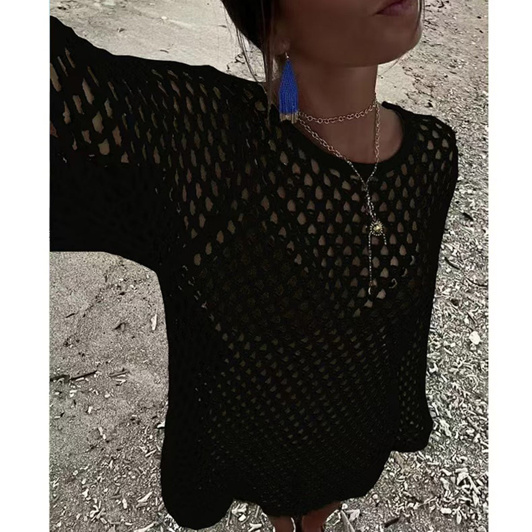 Damen Netz-Strandkleid Drune