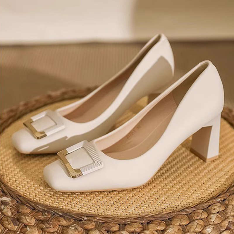 Damen Elegante und komfortable Pumps mit modischer Schnallenverzierung Drune