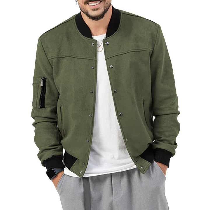 Herren modische Bomberjacke mit praktischen Taschen und elastischen Bündchen Drune