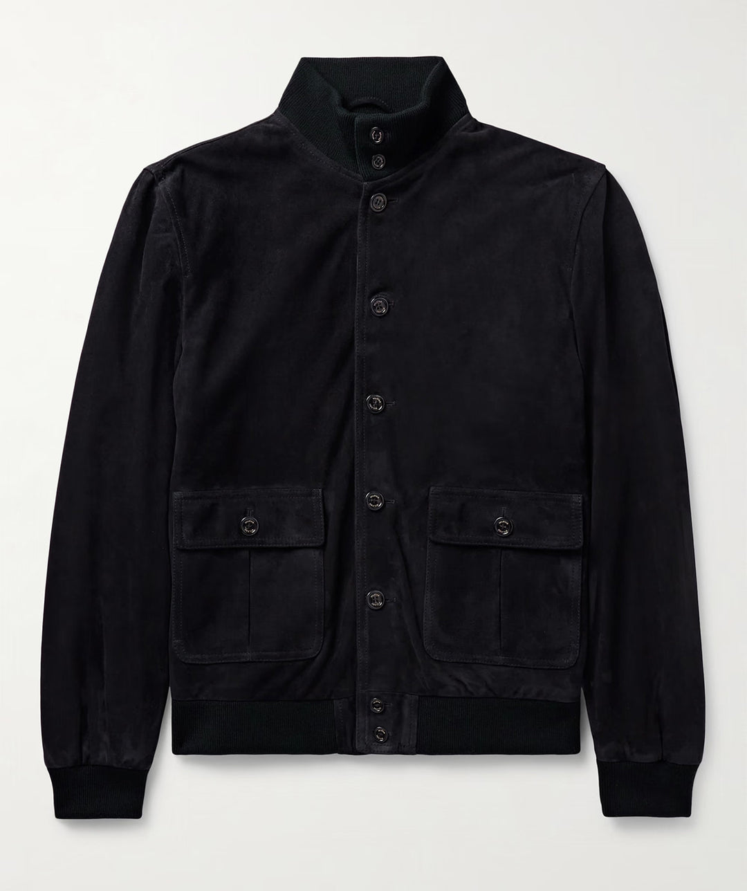 Herren stylische Suede-Jacke mit Knopfleiste Drune