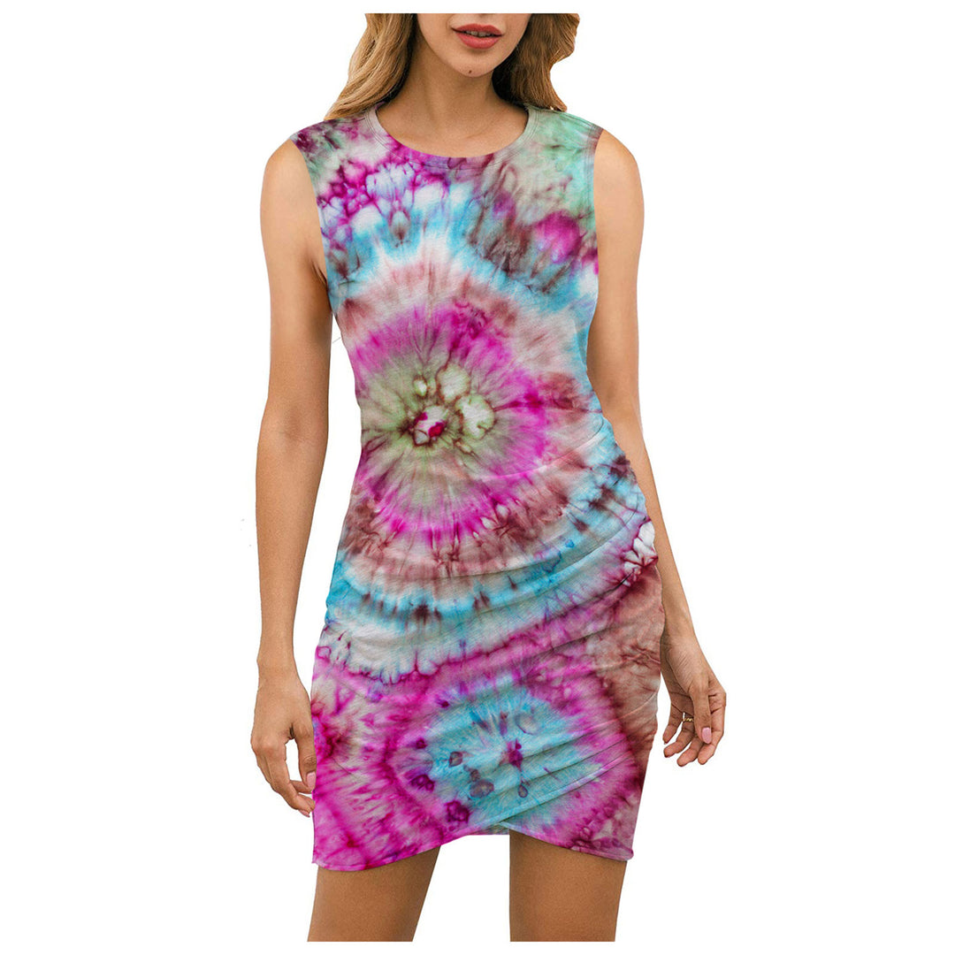 Damen Wickelkleid mit floralem Mandala-Design und taillierter Passform Drune