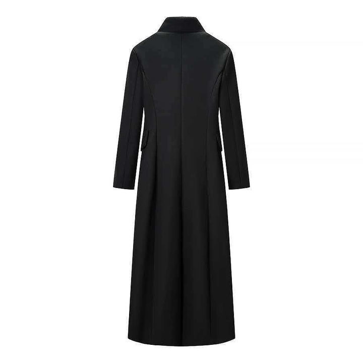 Damen Eleganter, figurbetonter Mantel mit Reverskragen Drune