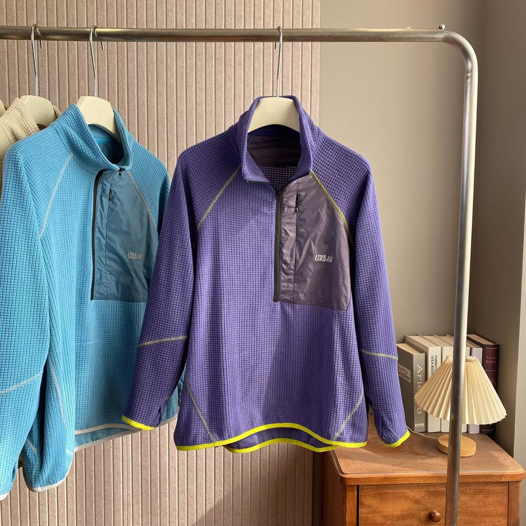 Damen funktionelles Fleece-Pullover mit kurzer Reißverschlussfront Drune