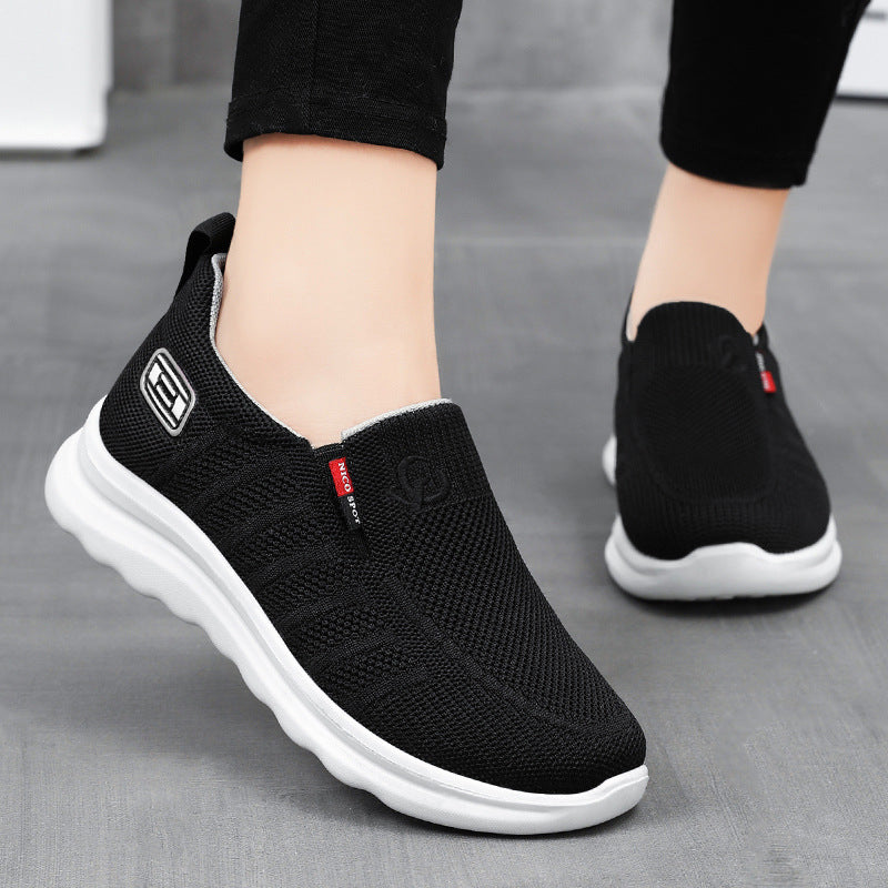 Herren nan atmungsaktiver gestrickter Slip-On Sneaker mit elastischem Einstieg und stoßdämpfender EVA-Zwischensohle Drune