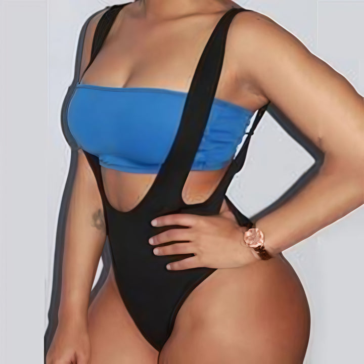 Damen Badeanzug mit modernem Cut-Out-Design und verstellbaren Trägern Drune