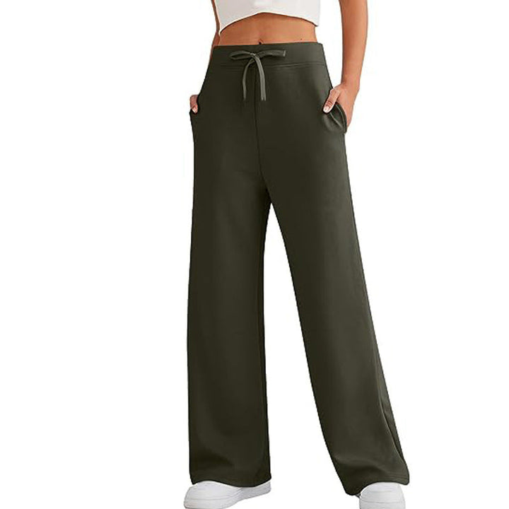 Damen weite Sporthose mit elastischem Bund und praktischen Taschen Drune