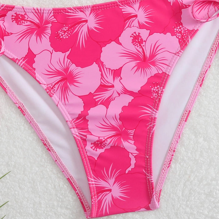 Damen Bikini-Set mit floralem Design und verstellbaren Bindebändern Drune