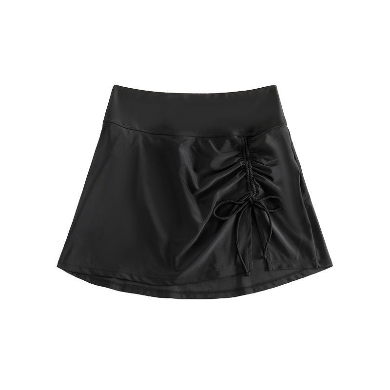 Damen sportlicher Wickelrock mit verstellbarem Cut-Out Drune