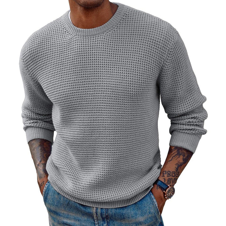 Herren Großer Strickpullover mit strukturiertem Gewebe Drune
