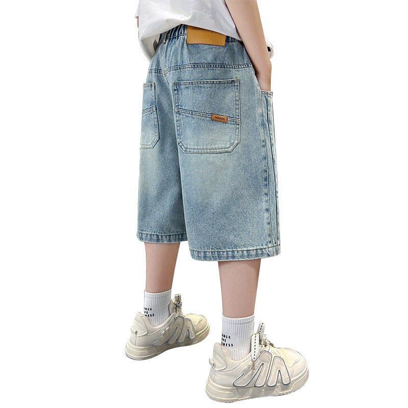 Jungen lässige Denim-Shorts mit praktischen Taschen Drune