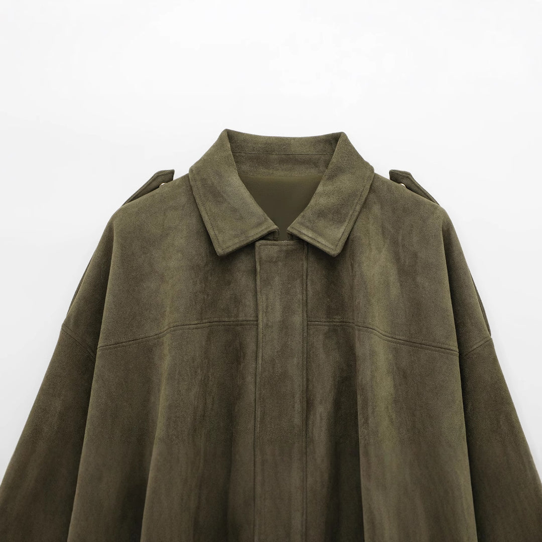 Damen lässige Blousonjacke mit weichem Material und modernen Details Drune