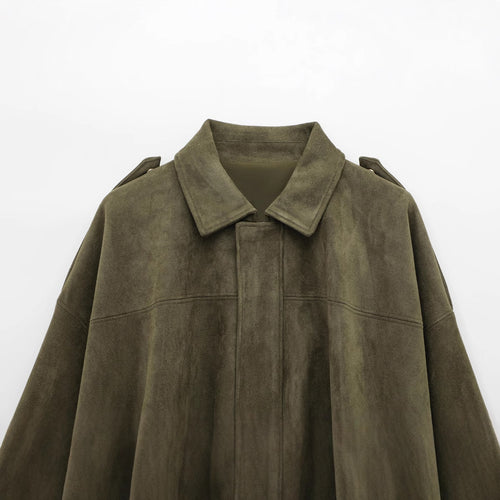Damen lässige Blousonjacke mit weichem Material und modernen Details Drune