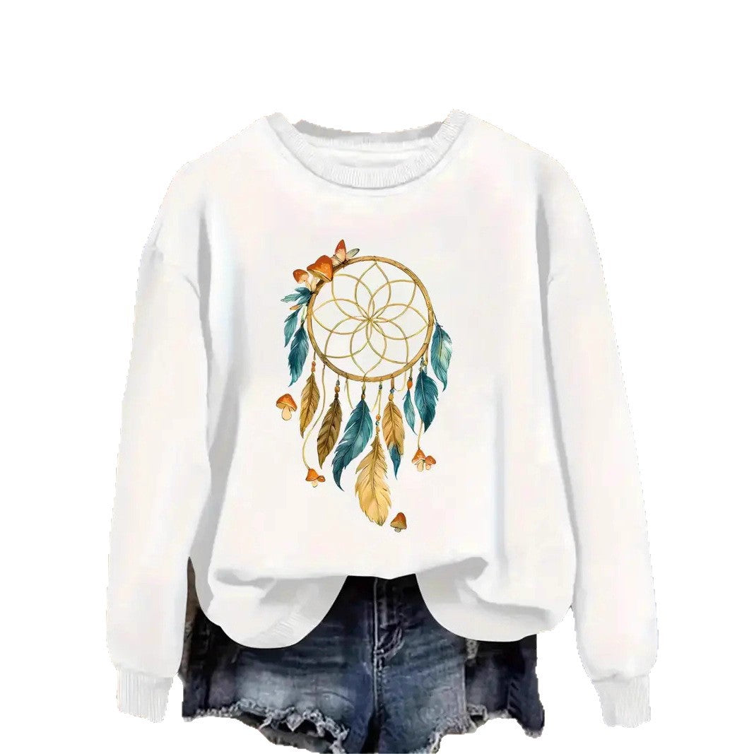 Damen Sweatshirt mit kunstvollem Traumfänger-Design Drune