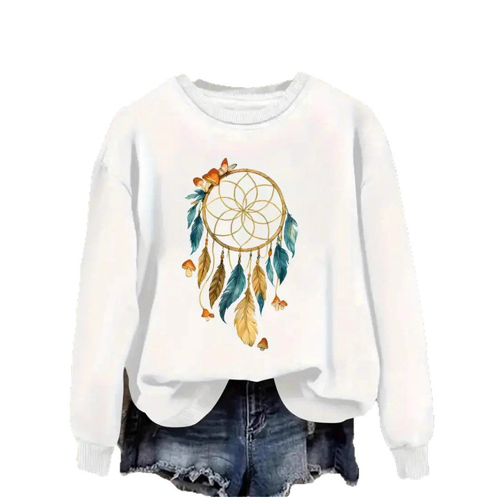 Damen Sweatshirt mit kunstvollem Traumfänger-Design Drune