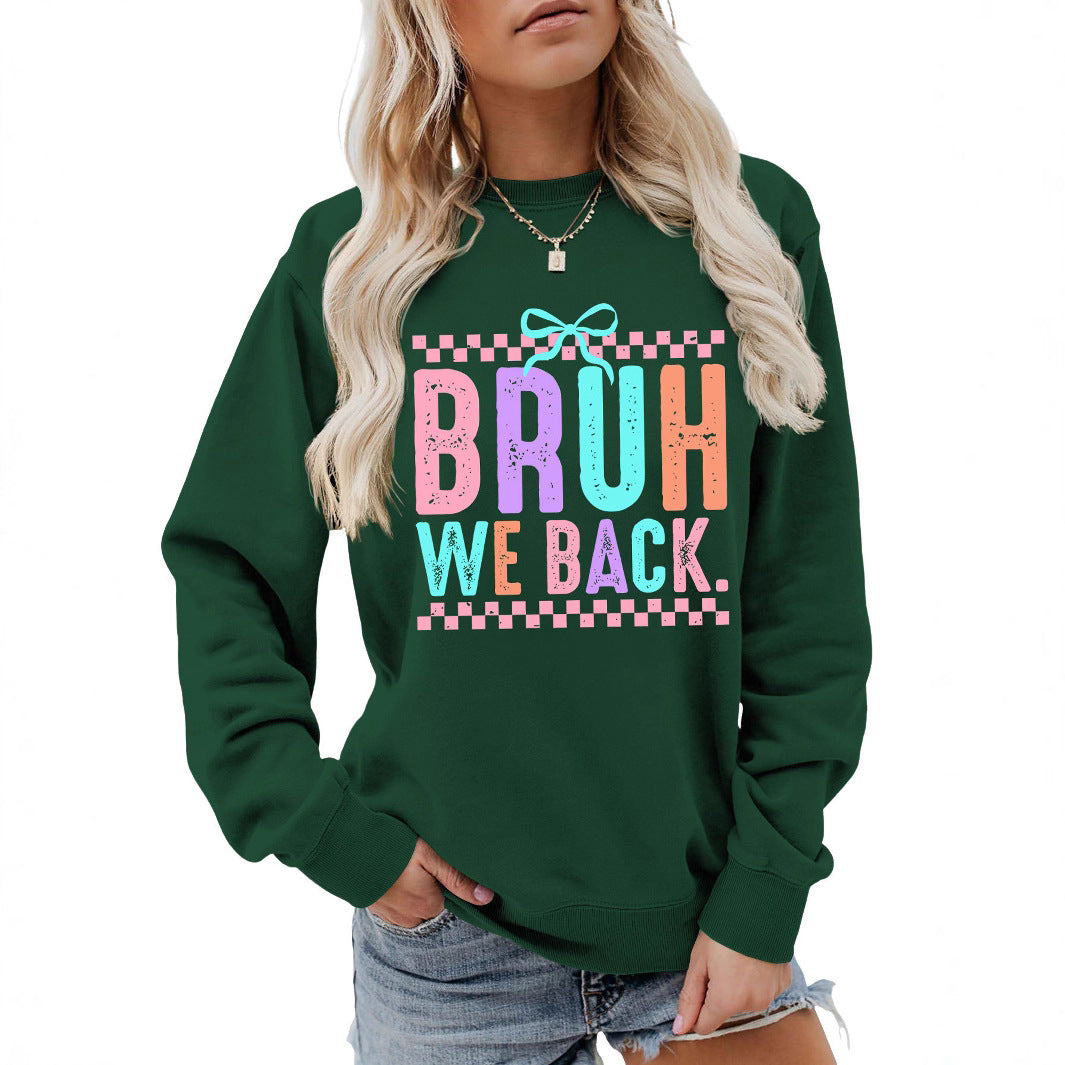 Damen Sweatshirt mit fröhlichem Druck und bequemer Passform Drune