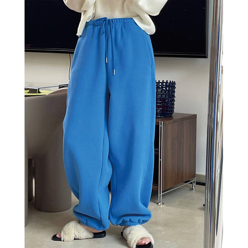 Damen bequeme Freizeithose mit elastischem Bund und modernen Details Drune