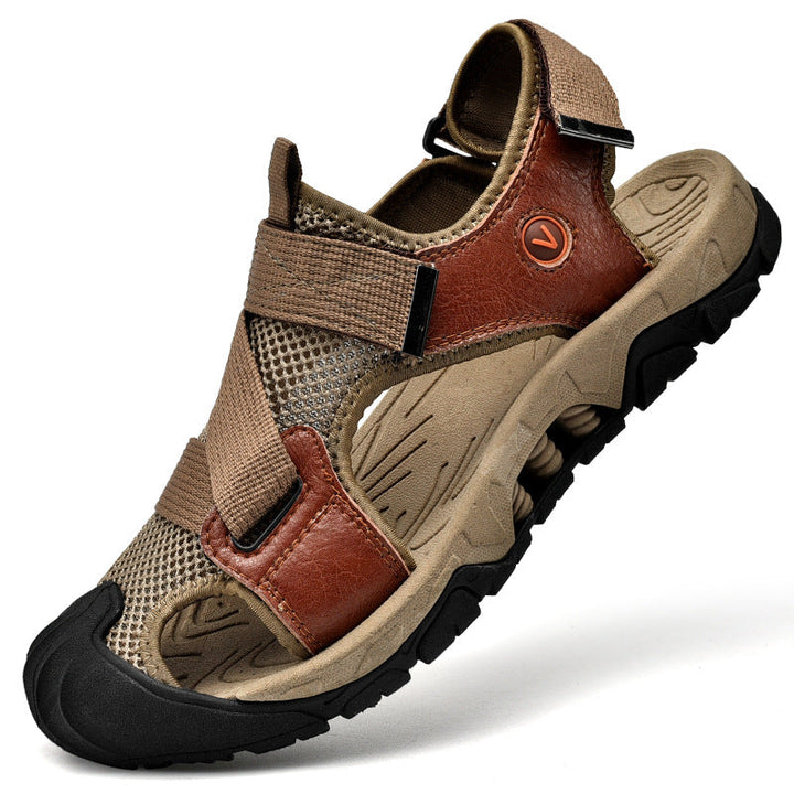 Herren Sportliche Outdoor-Sandalen mit rutschfester Sohle und individuell verstellbaren Riemen Drune