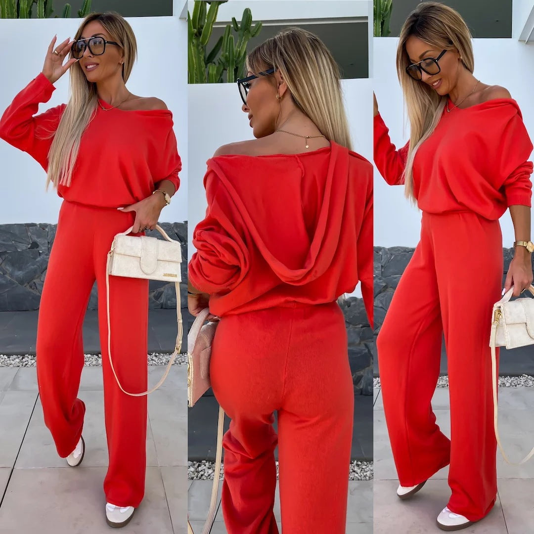 Damen luftiges und bequemes Freizeit-Set mit weitem Schnitt Drune
