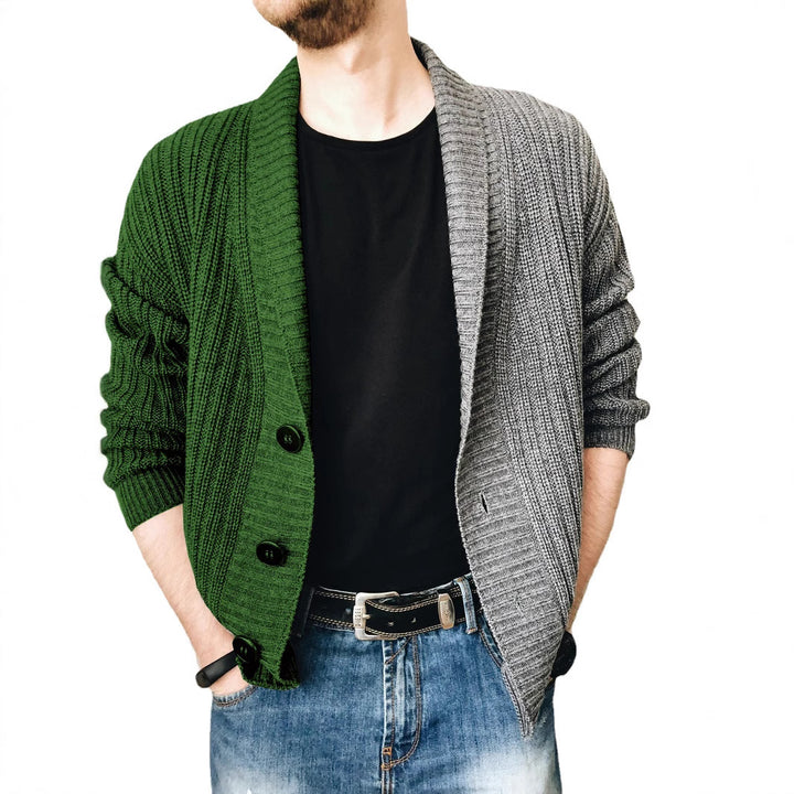 Herren Strickjacke mit strukturierter Oberfläche und modernen Knöpfen Drune