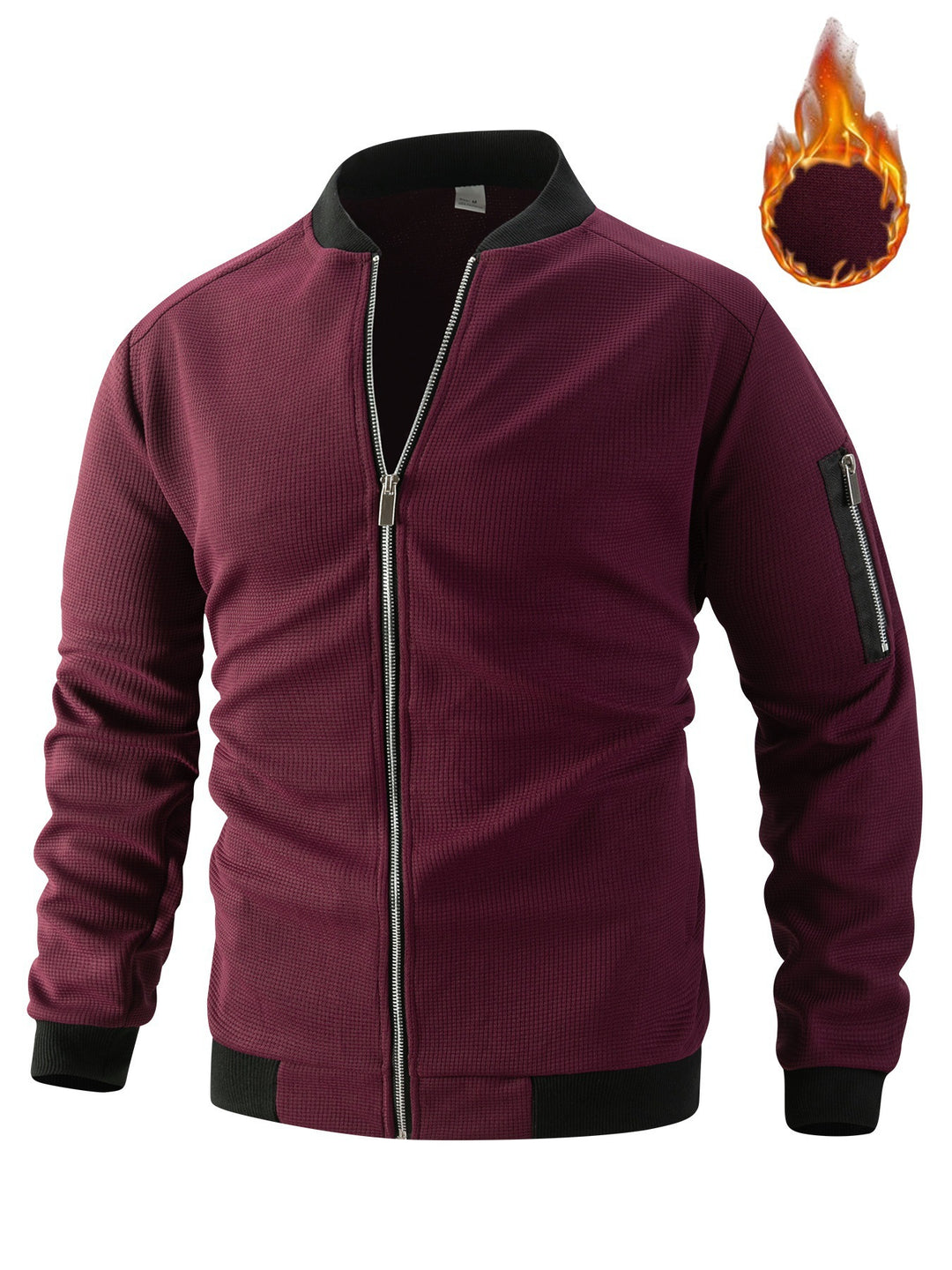 Herren Sportliche Bomberjacke mit Reißverschluss und strukturiertem Design Drune