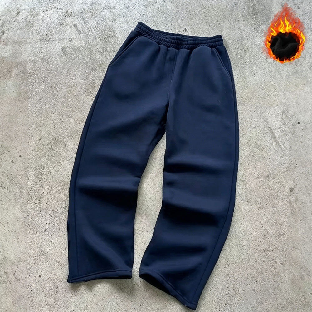 Unisex nan gefütterte Sweatpants mit elastischem Komfortbund, geradem Bein und seitlichen Eingrifftaschen Drune