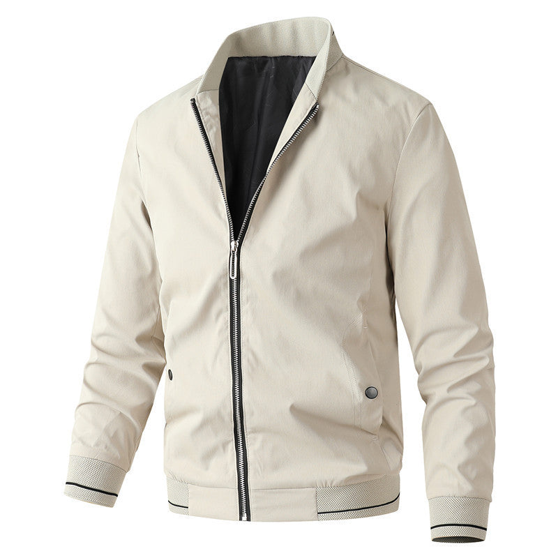 Herren modische Bomberjacke mit sportlichem Design und elastischen Bündchen Drune