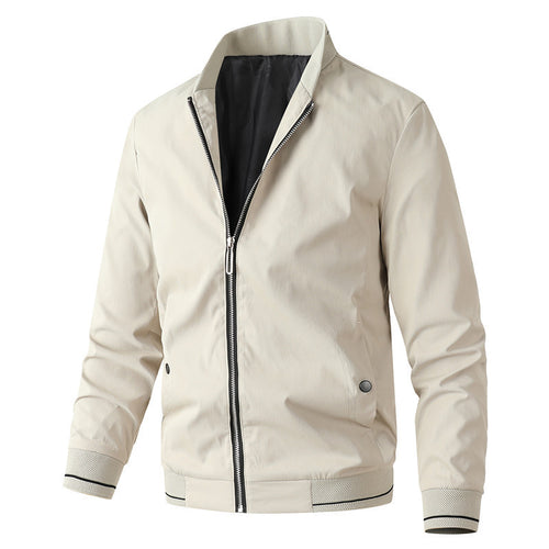 Herren modische Bomberjacke mit sportlichem Design und elastischen Bündchen Drune