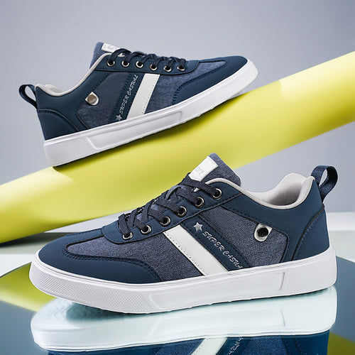 Herren nan urbaner Canvas- und Kunstleder-Sneaker mit gepolstertem Einstieg und profilierter Gummisohle Drune