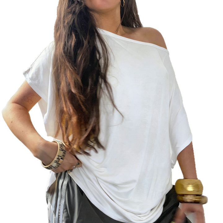 Damen lässiges Oversize-T-Shirt aus weichem Jersey Drune