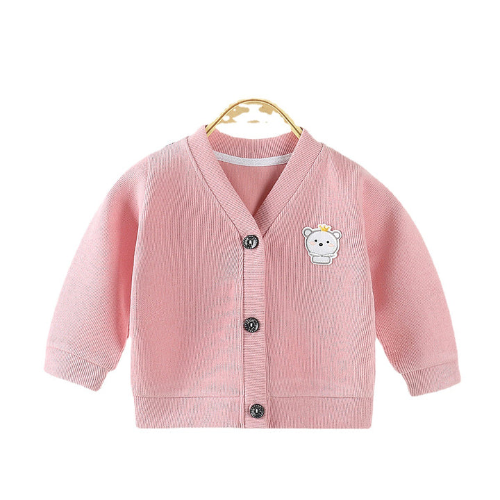 Drune | Lila Knopf Rüsch Patchwork Baumwolle Strick Kinder Mäntel