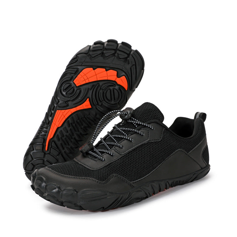 Herren nan leichter Schnellzug-Trekkingschuh mit Gummizehschutz, atmungsaktivem Meshoberteil und profiliertem Outdoor-Laufsohle Drune