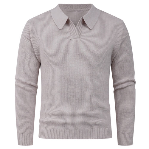 Herren lässiger Pullover mit modernem Kragen Drune