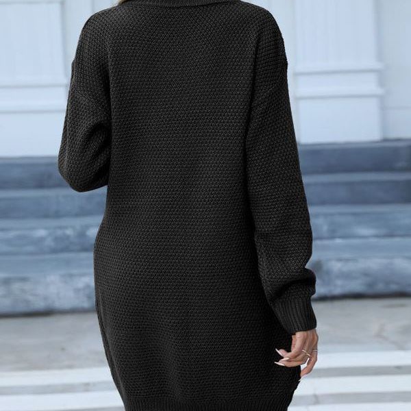 Damen Strickkleid mit Knopfleiste und lässigem Schnitt Drune