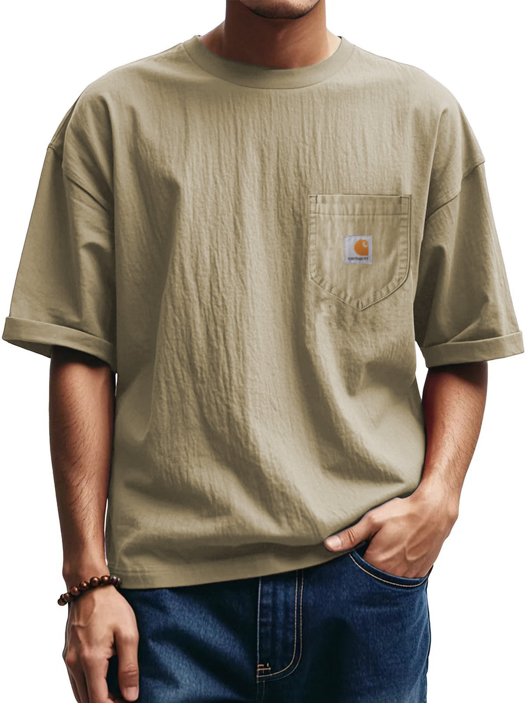 Herren Relaxed Fit Pocket T-Shirt Drune