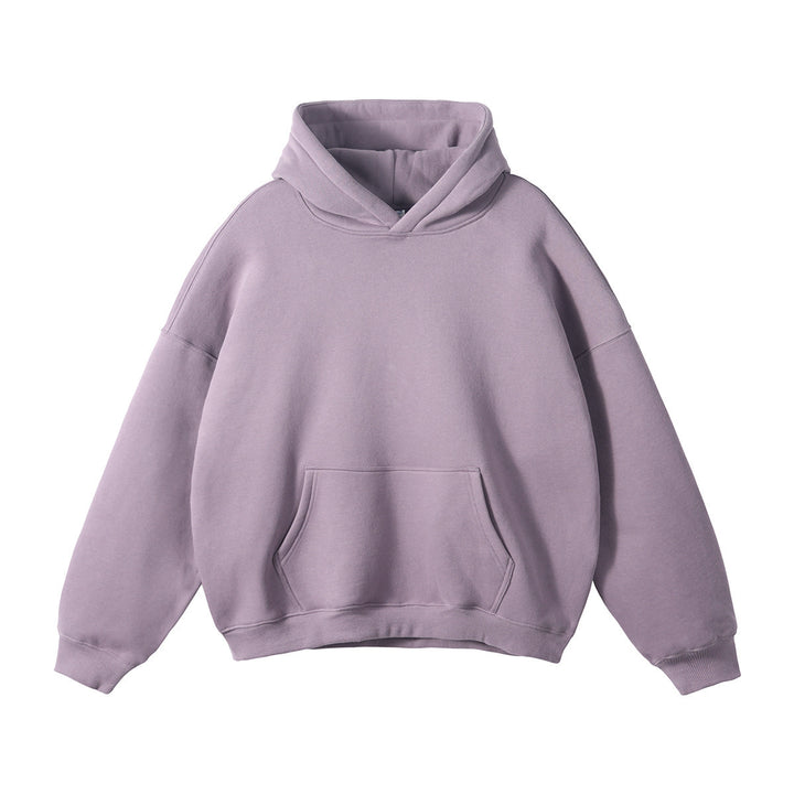 Unisex weit geschnittener Kapuzenpullover aus Bio-Baumwolle mit Kängurutasche Drune
