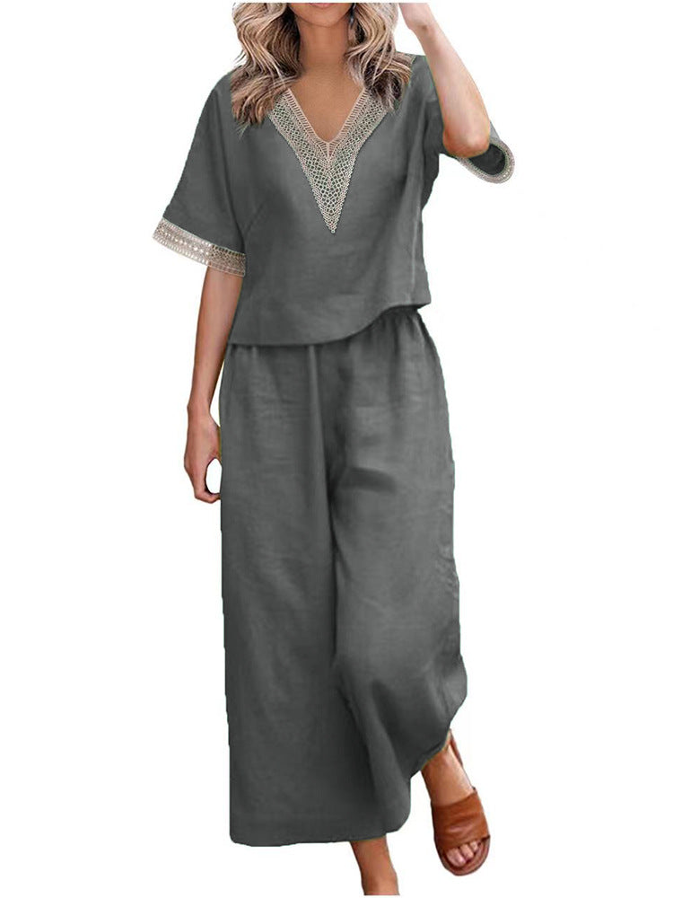 Damen Elegant geschnittenes Zweiteiler-Outfit Drune