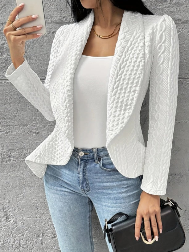 Damen Strukturierte Jacke mit modernem Schnitt Drune