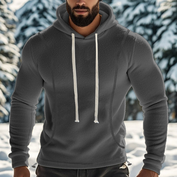 Kapuzenpullover Herren sportlich mit Kontrastnähten