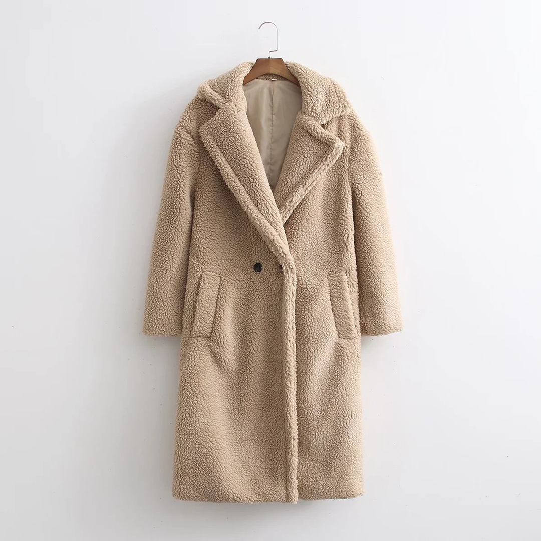 Drune | Langer Damen-Teddy-Mantel Warme