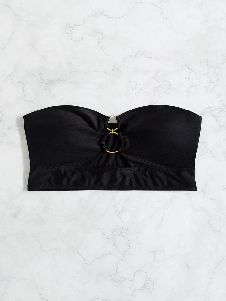Damen Bandeau-Bikinioberteil mit eleganten Goldakzenten Drune