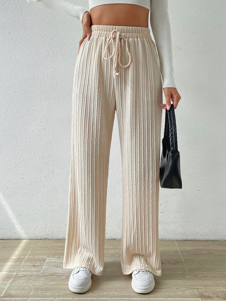 Damen Bequeme Stoffhose mit strukturierter Oberfläche Drune