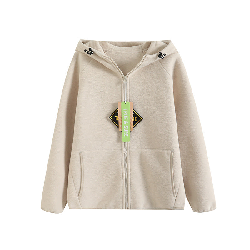 Damen Fleecejacke mit hohem Kragen und praktischen Seitentaschen Drune