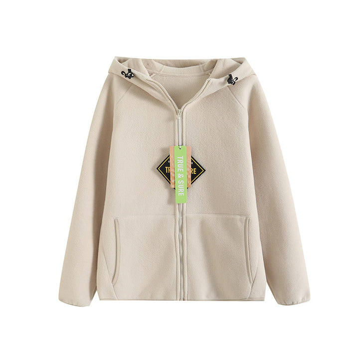 Damen Fleecejacke mit hohem Kragen und praktischen Seitentaschen Drune