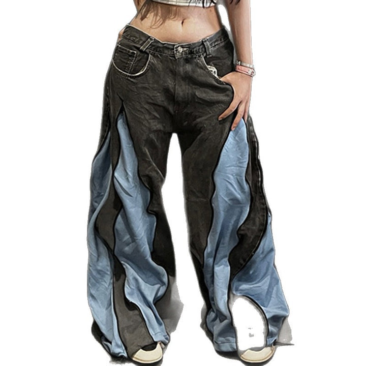 Damen sportliches Crop-Top mit modernem Print und schmalen Trägern Drune