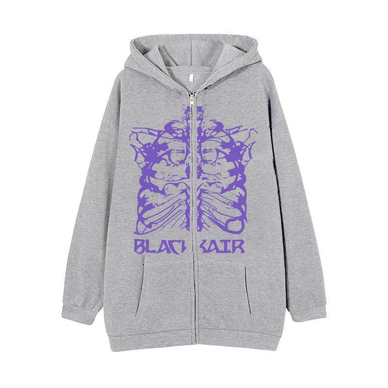 Damen Kapuzenjacke mit innovativem Skelett-Design Drune