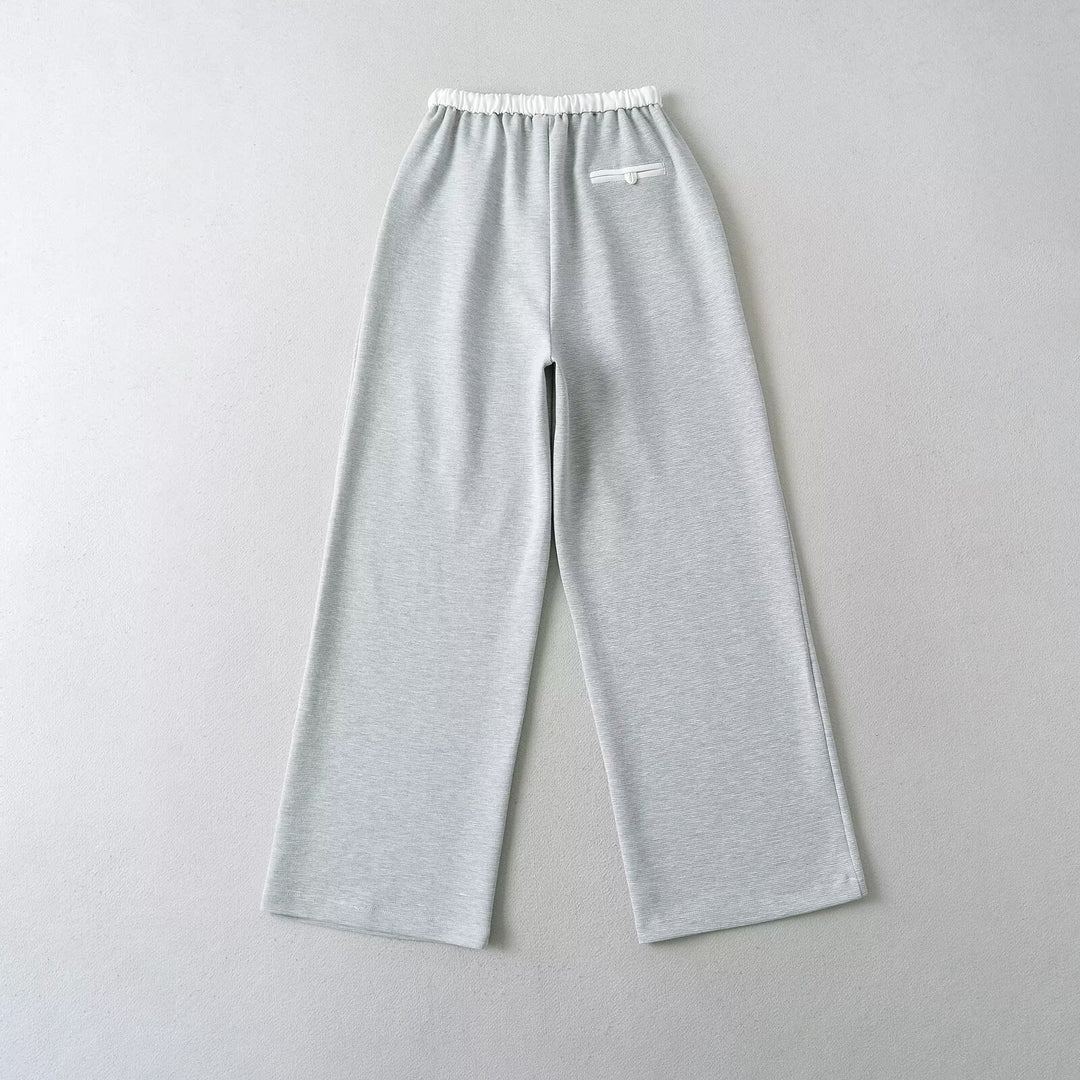Damen gemütliche Sweatpants mit elastischem Bund und seitlichen Taschen Drune