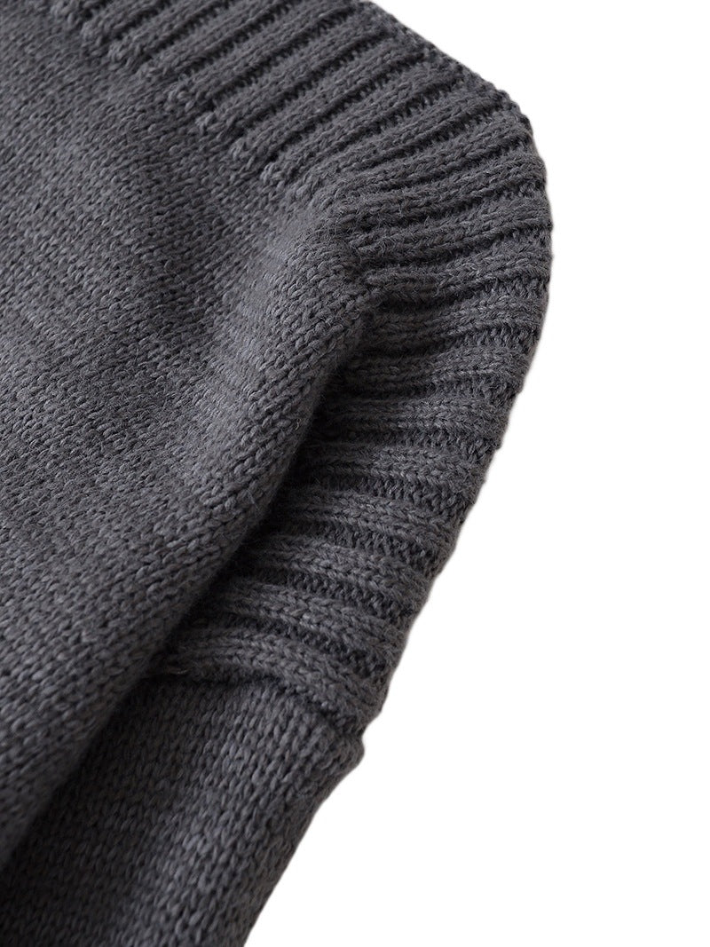 Damen lässiger Oversize-Pullover aus weichem Strickmaterial Drune