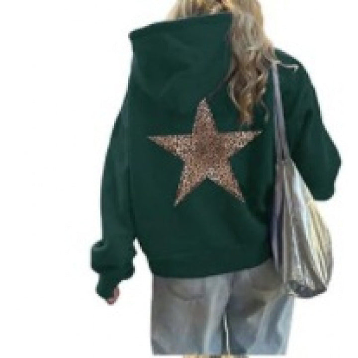 Damen Kapuzenpullover mit glitzerndem Sternmotiv Drune