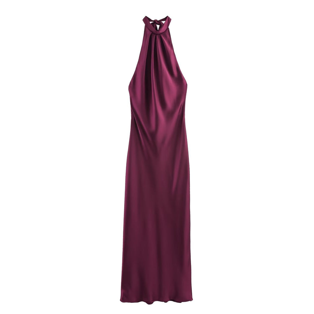 Damen Abendkleid mit elegantem Halterneck-Design und fließendem Schnitt Drune