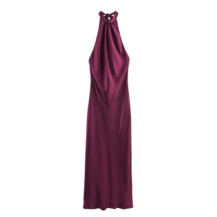 Damen Abendkleid mit elegantem Halterneck-Design und fließendem Schnitt Drune